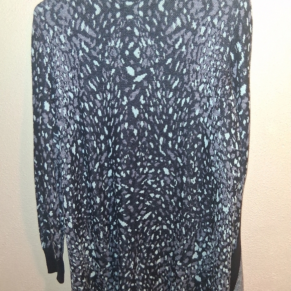 Lane Bryant Purple Blue Leopard print tunic Length Long Line knit cardigan 18/20 - Picture 8 of 8